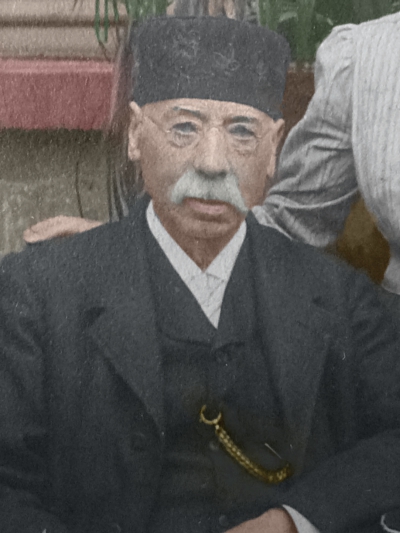 Friedrich Wilhelm Lückel um 1910. Coloriertes S/W-Foto.